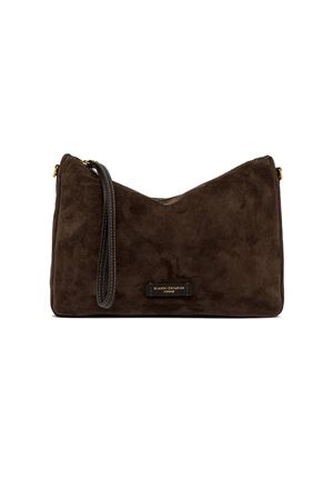 Nora Pouch made of dark brown soft suede GIANNI CHIARINI | BS10225CMPL13827